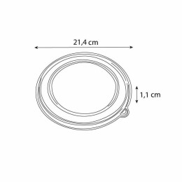 Couvercle pour saladier rond biodégradable 1000 ml - par 25