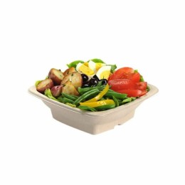 Saladier carré en bagasse 750 ml - par 75