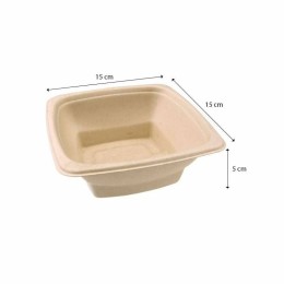 Saladier carré en bagasse 500 ml - par 300