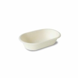 Barquette ovale 320 ml en bagasse 18 x 11 x 4,3 cm - par 50