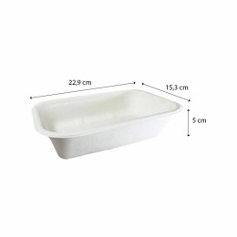 Barquette bagasse 850 ml - par 125