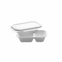 Barquette 2 compartiments en bagasse 1000 ml - par 125