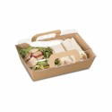Panier kraft brun 750 ml avec couvercle - par 100