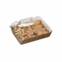 Panier chaud kraft brun ingraissable 850 ml avec couvercle - par 100