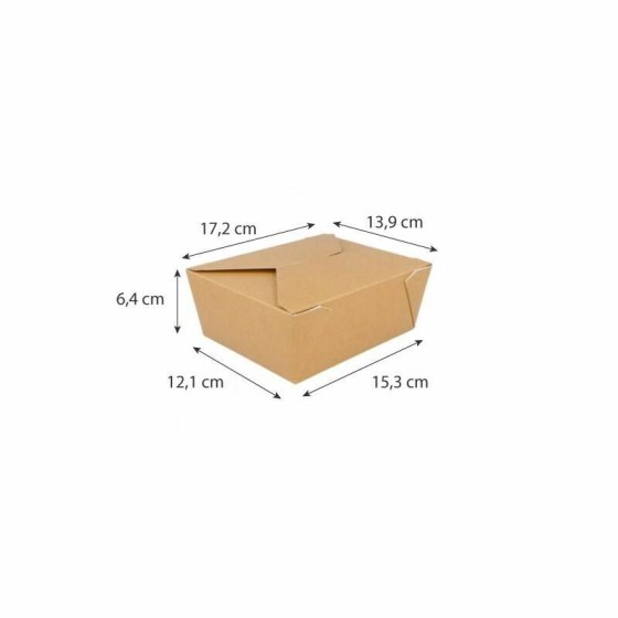 Boite américaine en carton pour plats cuisinés Kraft 2