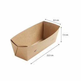 Barquette viking kraft brun biodégradable 1100 ml - par 300