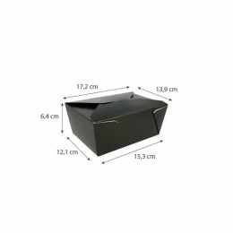 Boîte américaine kraft noire 1350 ml - par 50