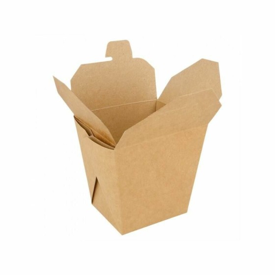 Boîte à emporter avec poignée en carton kraft brun 5000 ml - 150 pcs