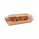 Barquette kraft brun sans couvercle pour hot dog  730 ml - par 1000