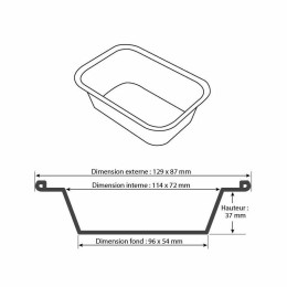 Barquette aluminium 225 ml - par 100