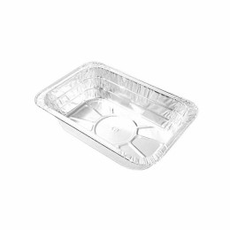 Miamex Lot de 25 Barquettes en Aluminium Jetables avec Couvercle pour  Transport de Nourriture - Congélation - Barbecue - Cuisson au four (450 ml)