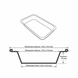 Plat aluminium 1920 ml - par 100