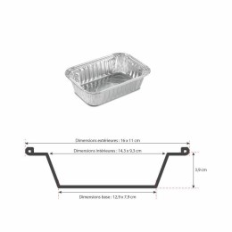 Barquette aluminium rectangulaire 440 ml - par 1000