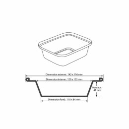 Barquette aluminium refermable 450 ml (BO500) - par 100
