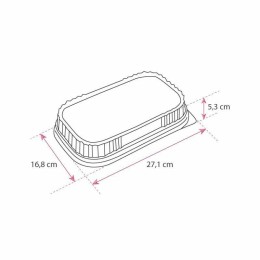 Couvercle plastique transparent clipsable pour barquette aluminium noire Ready2Cook 1400 ml - par 100
