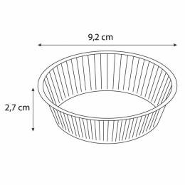 Moule rond translucide 9,2 x 2,7 cm - par 1000