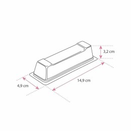 Moule aspic rectangulaire pour aiguillettes en gelée plastique transparent - par 100