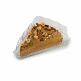 Part de tarte triangle transparente PATIPACK avec couvercle - par 540