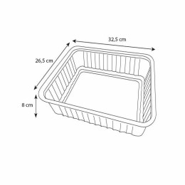 Barquette plastique scellable blanche GASTROPACK 4700 ml - par 130