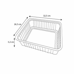 Barquette plastique scellable blanche GASTROPACK 3200 ml - par 150