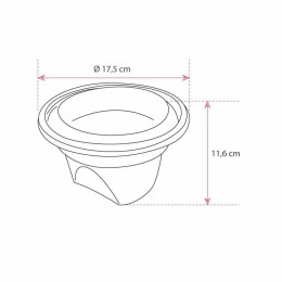 Pot plastique 1500 ml avec encoche TUSIPACK  - par 120