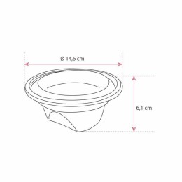 Pot plastique 500 ml avec encoche TUSIPACK  - par 160