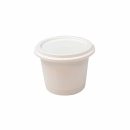 Pot plastique blanc avec couvercle 125 ml - par 250