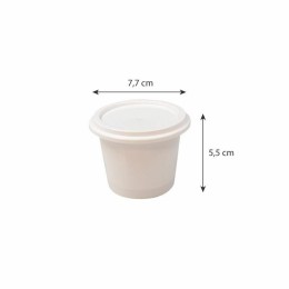 Pot plastique blanc avec couvercle 125 ml - par 250