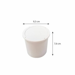 Pot plastique blanc avec couvercle 250 ml - par 250