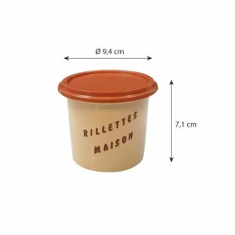 Pot plastique PP "rillettes maison" avec couvercle 250 ml - par 250