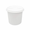 Pot plastique PP blanc avec couvercle 500 ml - par 250