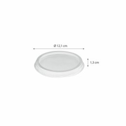 Couvercle bombé  translucide pour pots TUSIPACK - par 500