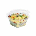 Bol salade plastique transparent à couvercle déchirable 1000 ml - par 200