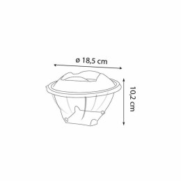 Bol salade plastique transparent à couvercle déchirable 1000 ml - par 200