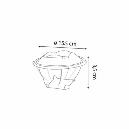 Bol salade plastique transparent à couvercle déchirable 500 ml - par 400