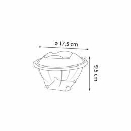 Bol salade plastique transparent à couvercle déchirable 750 ml - par 200