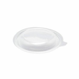 Couvercle plastique transparent pour bol plastique scellable noir et blanc 400 ml - par 100
