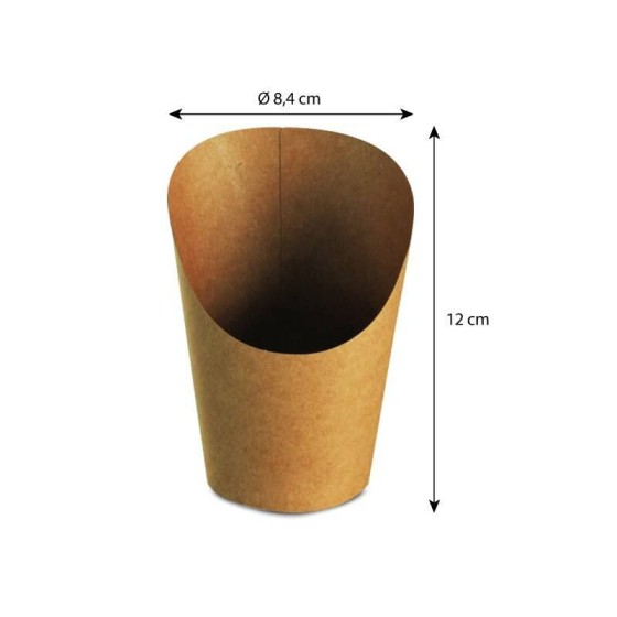 Pot à wrap en carton brun 8,4 x 6 x 12 cm - par 50