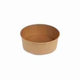 Saladier kraft avec revêtement en PLA 1200 ml - par 160
