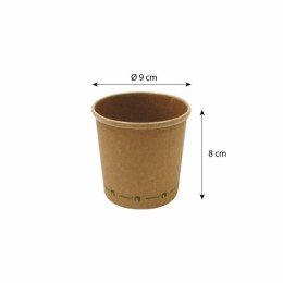 Pot carton kraft revêtement PLA 360 ml - par 25