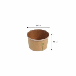 Petit pot kraft 100 ml avec revêtement PLA - par 1000