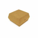 Petite boîte hamburger kraft brun 9,8 x 9,8 x 7 cm - par 450