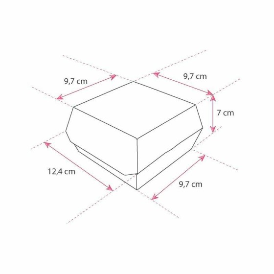 Moule de cuisson bois Juliette avec caissette papier 750 ml 17,6 x 11,4 x  5,9 cm - 20 unités