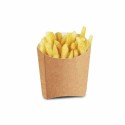 Petit étui à frites kraft brun en carton 250 ml - par 600