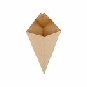 Cornet à frites kraft avec languette pour sauce 100 ml - par 200