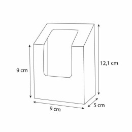 Boite à wrap et tortilla kraft brun avec fenêtre - par 100