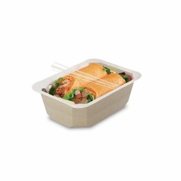 Barquette scellable 1000 ml en carton kraft naturel - par 65
