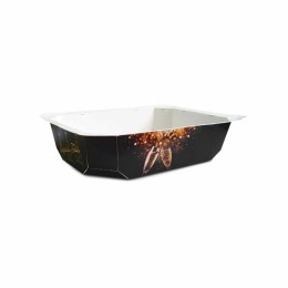 Barquette scellable carton kraft noir "Noël" 750 ml - par 65