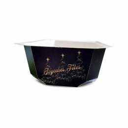 Barquette scellable carton kraft noir "Noël" 1000 ml - par 65