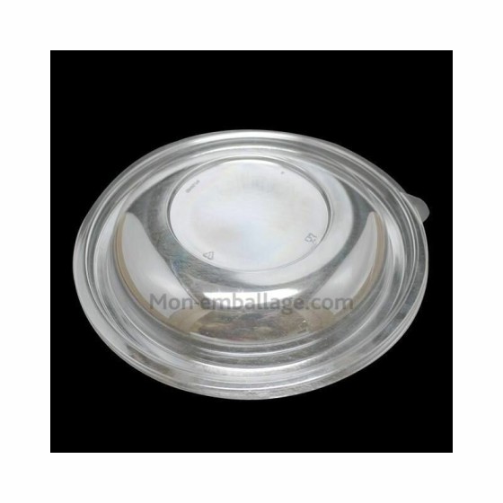 Saladier transparent rond avec couvercle 1 L